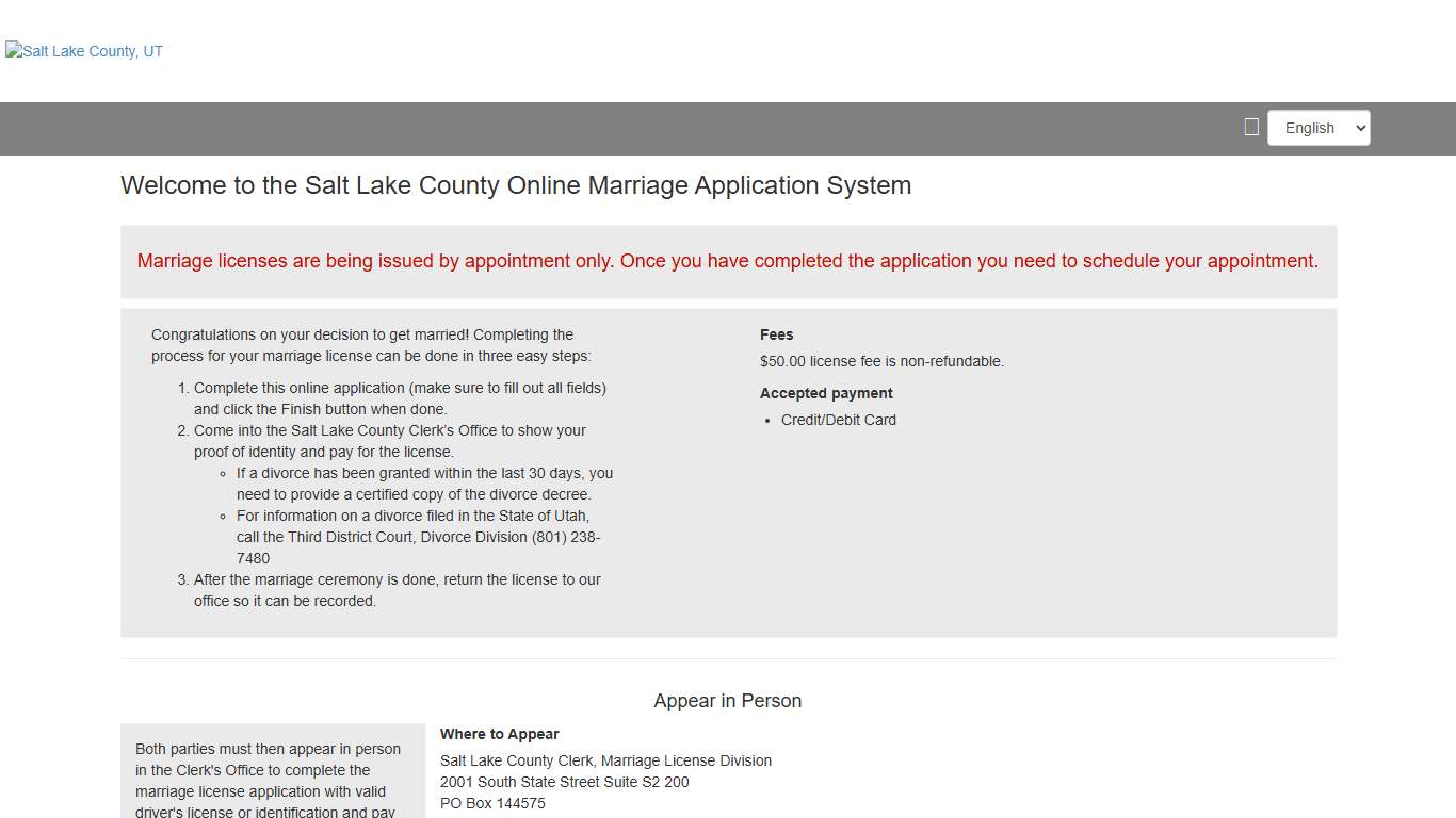Online Marriage Application